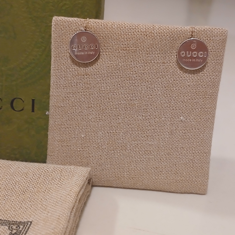 Authentic Gucci Earrings Round Trademark - Picture 14 of 14
